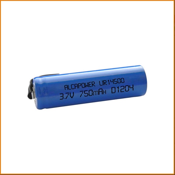 Batterie AA Li-Ion 14500 750mA 3,7V con Terminali a Saldare